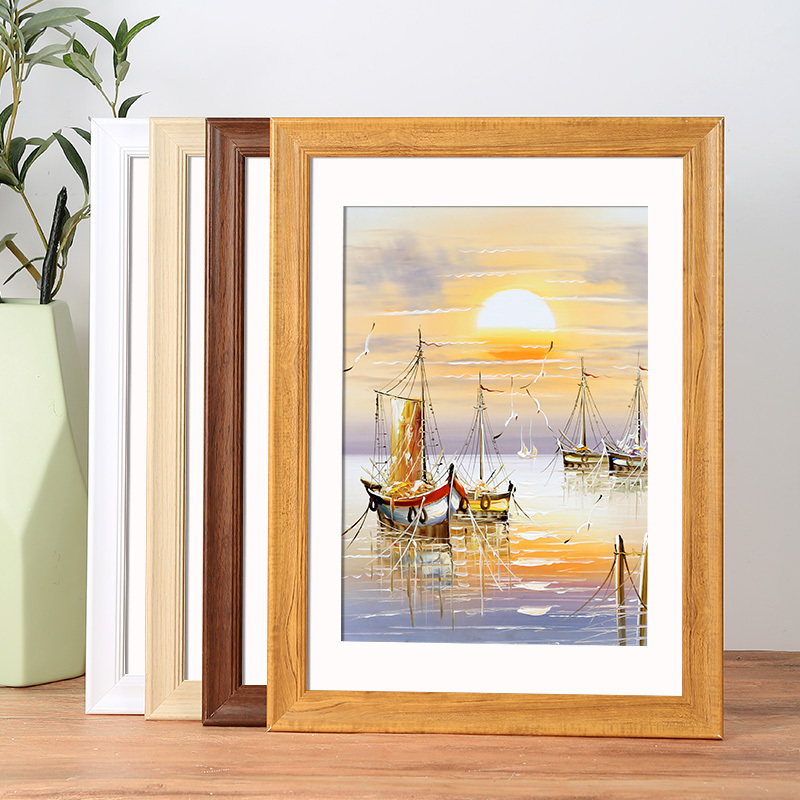 Wooden Picture Frame for Wall Hanging, A3/A4 Paper Frame, 4K/8K Watercolor Sketch Oil Painting Outer Frame, 12-Inch/16-Inch Frame