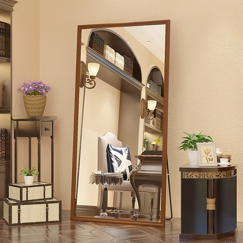 Полное зеркало зеркало домашняя спальня для заправки зеркало ретро -американское зеркало Большое зеркало Гостиная Трехмерное тело и другие зеркала для тела.