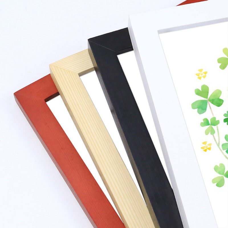 [USD 9.76] Solid Wooden Photo Frame Hanging Wall Painting Frame Set A4