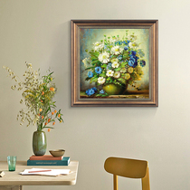 American restaurant decoration painting living room mural bedroom bedside painting European flower imitation oil painting dining room table wall painting