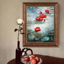 Monet Water Lilies World Famous Painting American Corridor Decorative Painting European Oil Painting Living Room Hanging Painting Restaurant Art Wall Painting