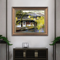 Living-room decoration painting Jiangnan Shuangshuang Scenic Painting Restaurant Wall wall Chinese painting Xuanguan Corridor Aisle Art Hanging Painting