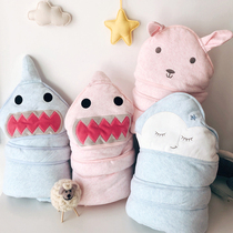  Newborn baby organic cotton color spinning knitted cotton baby cartoon shape soft cute cute little hug quilt full moon gift