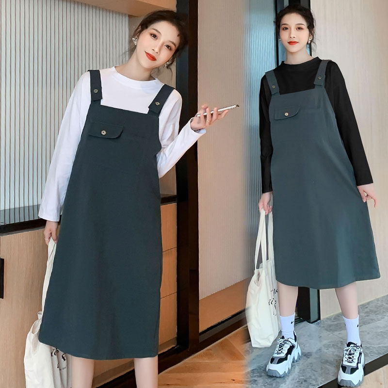 Radiation-proof pregnant woman clothes silver computer inside wearing belliche sling autumn clothes for work pregnant woman with baby bag dress Two sets