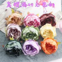 4 5cmDIY wreath hair jewelry corsage material simulation European classical Tea Bud rose flower head silk flower head