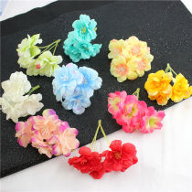 Mori female flower art hydrangea fake flower simulation cherry blossom beautiful flower decoration silk flower head handmade DIY material