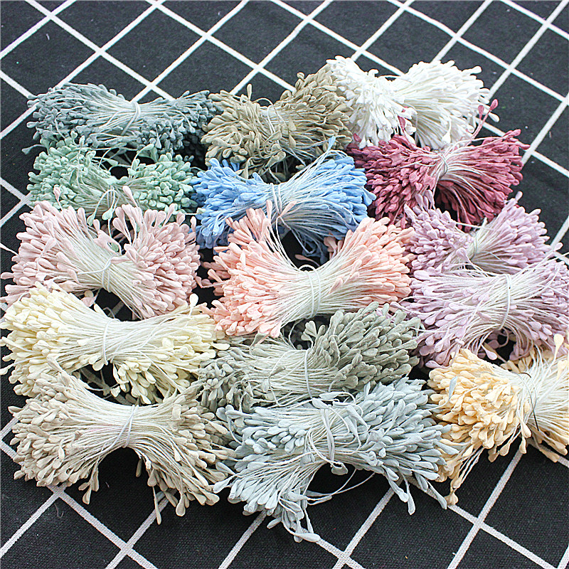 Handmade DIY material silk mesh stockings flower material millet grain flower heart small pearl stamen