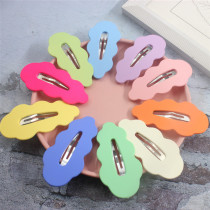 Cloud Frosted Clip DIY Handcrafted Ornament Japan-ROK Candy Color Wave Hairclip BB Clip Cute Liu Sea Clip Hair Ornament