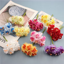 1 bunch 6 diy handmade wreath material small plum sunflower simulation cloth bouquet Bouquet decoration