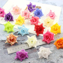 DIY emulated rose flower curbside flower head flower hair clip flower ring silk flower rose wedding flower 4CM