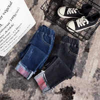 Mùa thu 2018 trẻ em quần jeans Hàn Quốc cho bé trai và bé gái thường mặc quần thời trang quần thủy triều quần jean trẻ em cao cấp