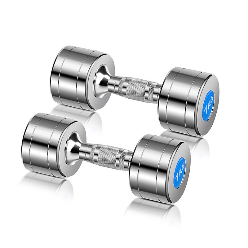 Full Steel Dumbbells Lady Pair Small Dumbbells Home Fitness Equipment Pure Steel Yoga 2KG Plastic Arm