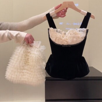 Purely Sensual and Sexy Black Camisole Tube Top 2026 Spring/Summer New French-Style High-End Women's Top