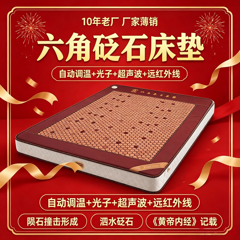 Sui Water Red Bian Stone Health Mattress Infrared Electric Heating Jade Therapy Medicinal King Stone Energy Stone Sibin Magnetic Therapy Hexagonal Sui Water Red Bian Stone Health Mattress Infrared Electric Heating Jade Therapy Medicinal King Stone Energy Stone Sibin Magnetic Therapy Hexagonal