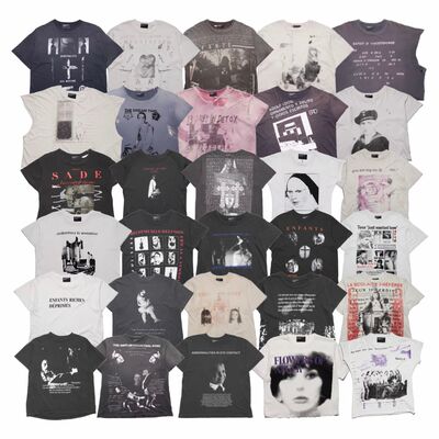 ERD's melancholic second-generation rich kid 26SS American high street washed distressed loose short-sleeved T-shirt for both men and women