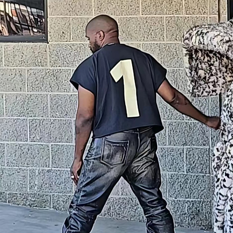 Yeezy Kanye American High Street Vultures1 Merchandise Backless Short-Sleeve T-Shirt Sleeveless Tank Top