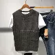 Thu đông 2018 nam mới màu rắn cổ tròn giản dị phiên bản Hàn Quốc của xu hướng vest vest dệt kim Áo len không tay mỏng