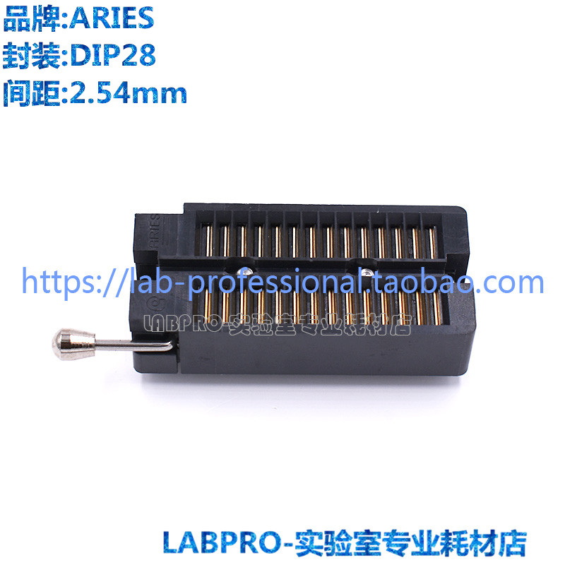 美国ARIES锁紧座 DIP28/28-6554-11测试座 编程座 原装全新进口