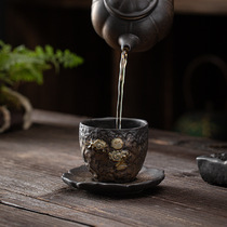 Japanese gilt iron glaze tea cup ceramic kung fu tea cup retro scent cup small master cup single cup