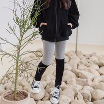 South Korea 2020 spring dress new girl hit bottom pants one winter high waist CUHK child bump color foreign air 100 lap length pants