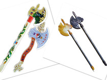 90cm weapon sports fitness supplies Cheng Yajin wooden wooden axe childrens toy performance props