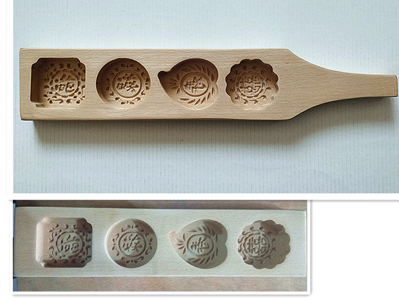 Fluxhu Wooden Kitchen Cooking BBQ Baking appliances Facilities Facilities Cake Moutque Die Card