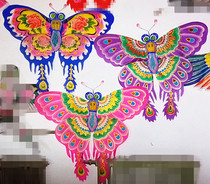 Weifang 100 * 80 cm Yangjiabu Bamboo Zazar Cloth Colored Butterfly Kite Flying To Watch Colorful Butterfly Kite