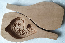 Household wooden noodle card flower mold steamed flower-like steamed bread and pastry handmade crucian carp fish-shaped pasta baking mold