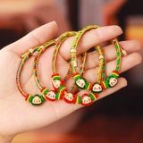 Плетеный детский браслет из красной нити ручной работы, подарок на день рождения