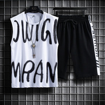 Fat Great Boy Sleeveless Vest Summer Dress 12-15 Year Old New Ocean Air Thin T-shirt junior high school boy cross-bar vest cotton boy