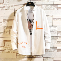 Boys shirt autumn Long Sleeve 12 Big Boy 13 coat junior high school student 14 foreign shirt 15-year-old Tide mens clothing