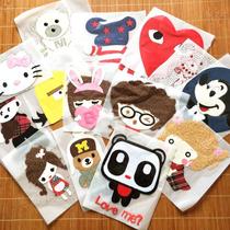 Handling cartoon crack-free cloth patch baby ironing patch with cartoon pattern flocking cloth face cloth with multiple entry