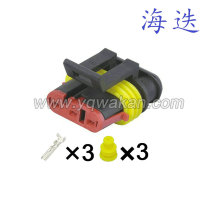 Wiring harness connector 3P hole car waterproof connector DJ7031Y-1 8-21 with terminal