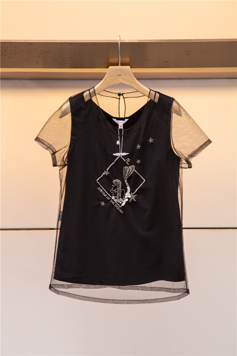 Zhuoja Weekend 2018 Spring Summer special cabinet K2200201 knitted blouses 1880