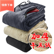 Cotton quần đàn ông mặc chất béo mùa đông để tăng số lượng cộng với nhung cộng dày cừu nhung quần âu ấm áp chất béo với quần nhung.