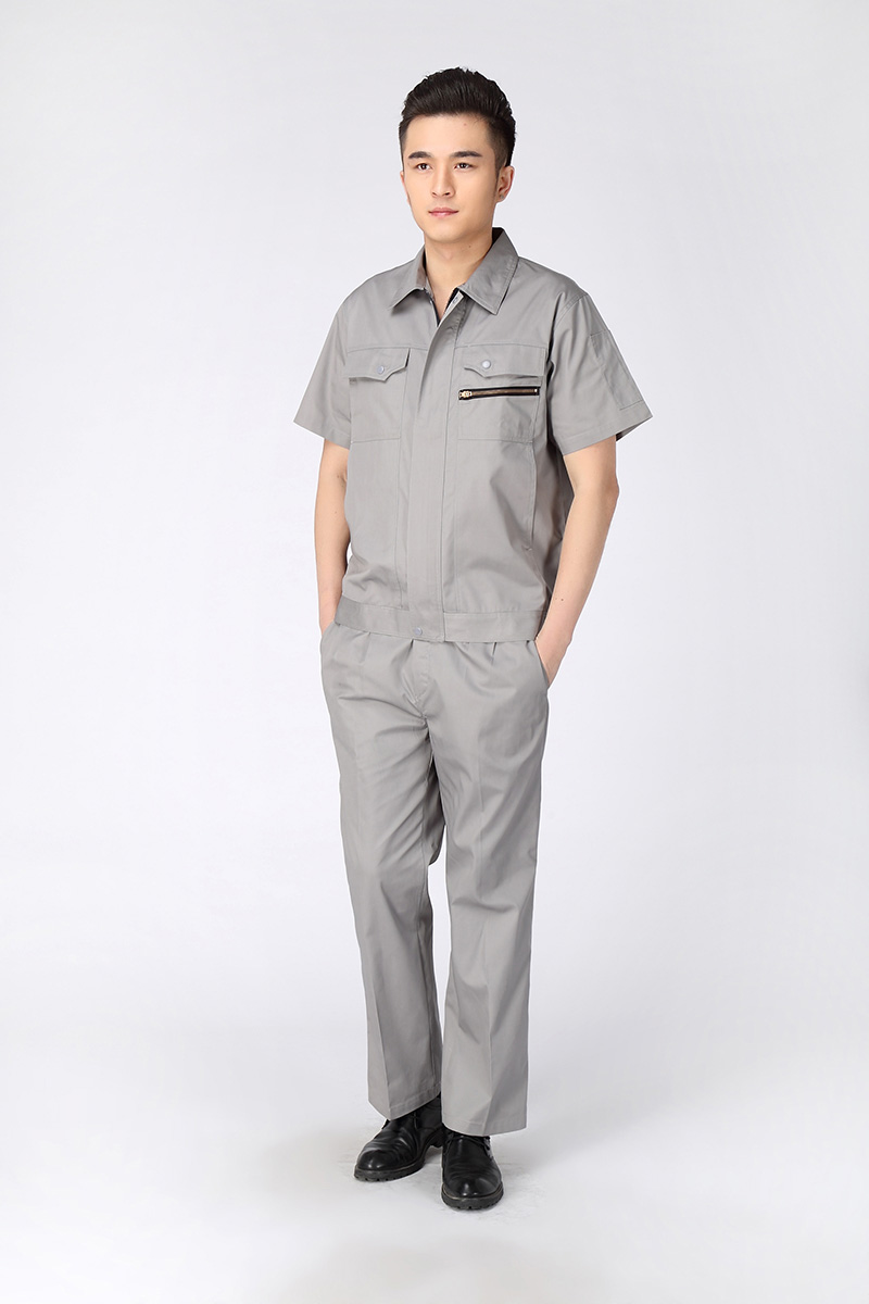 Bộ phận kỹ thuật khách sạn mùa hè Bộ đồ bảo hộ lao động ngắn tay Bảo hiểm lao động Dịch vụ sửa chữa ô tô đồ bộ thun