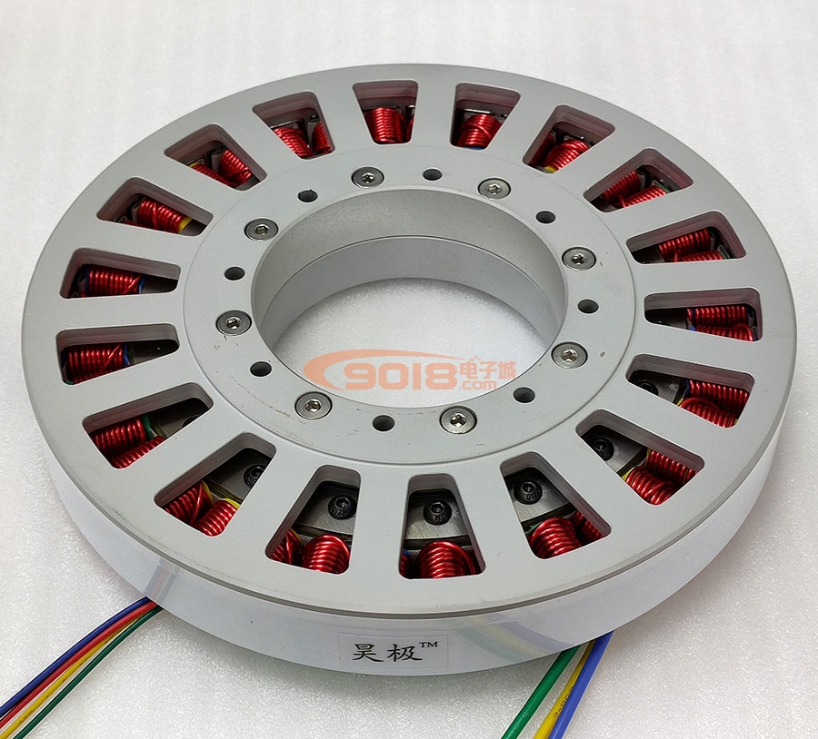 Hodge 480W large hollow shaft Ultra-low speed disc brushless DC motor Motor Flat thin multi-pole with hall