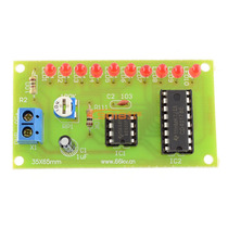 CD4017 NE555 digital LED running light circuit electronic production kit Parts with battery box