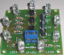 Three sets of 9 LED rotating lights Electronic production kit loose parts