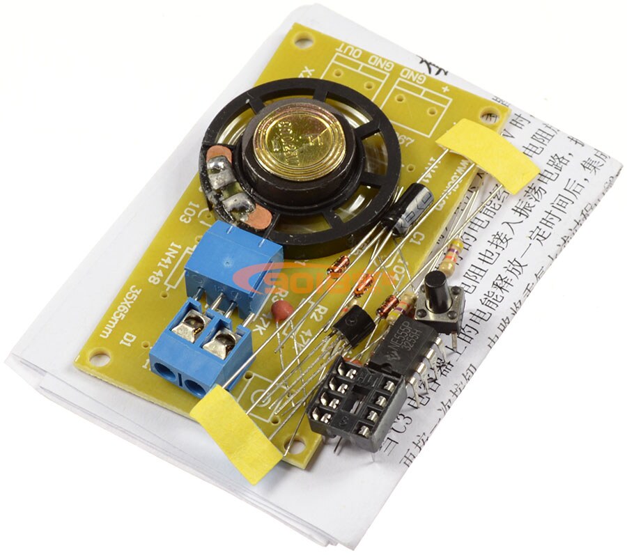 NE555 Digital doorbell circuit electronic production suite hash DIY component package assembly teaching experiment