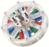 12N16P DC brushless motor permanent magnet outer rotor motor transparent housing roulette motor diy generator