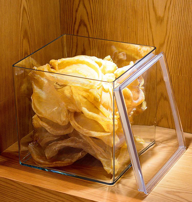 Large-capacity food sealed cans tangerine peel storage tank fish glue flower glue insect herbal material tank transparent storage box sealed box