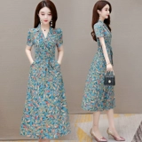 Шифоновое платье, приталенная летняя юбка, коллекция 2022, городской стиль