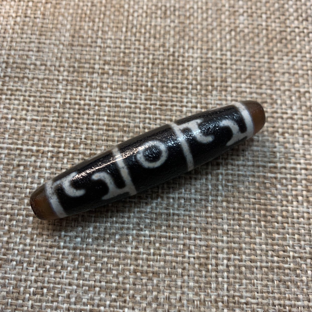 Natural Genuine Onyx Lotus Master Three-Eyed Magic Instrument Dzi Zhao Cai Collarbone Necklace Pendant Send Lanyard