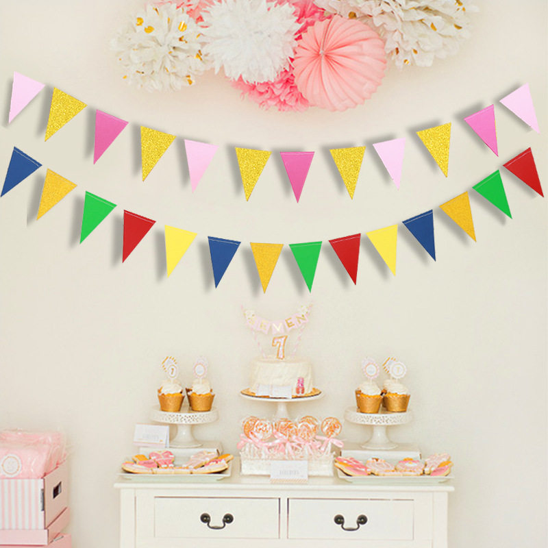 Kindergarten opening hall hanging decoration Dragon Boat Festival scene layout pennant pull garland to create material plant corner partition