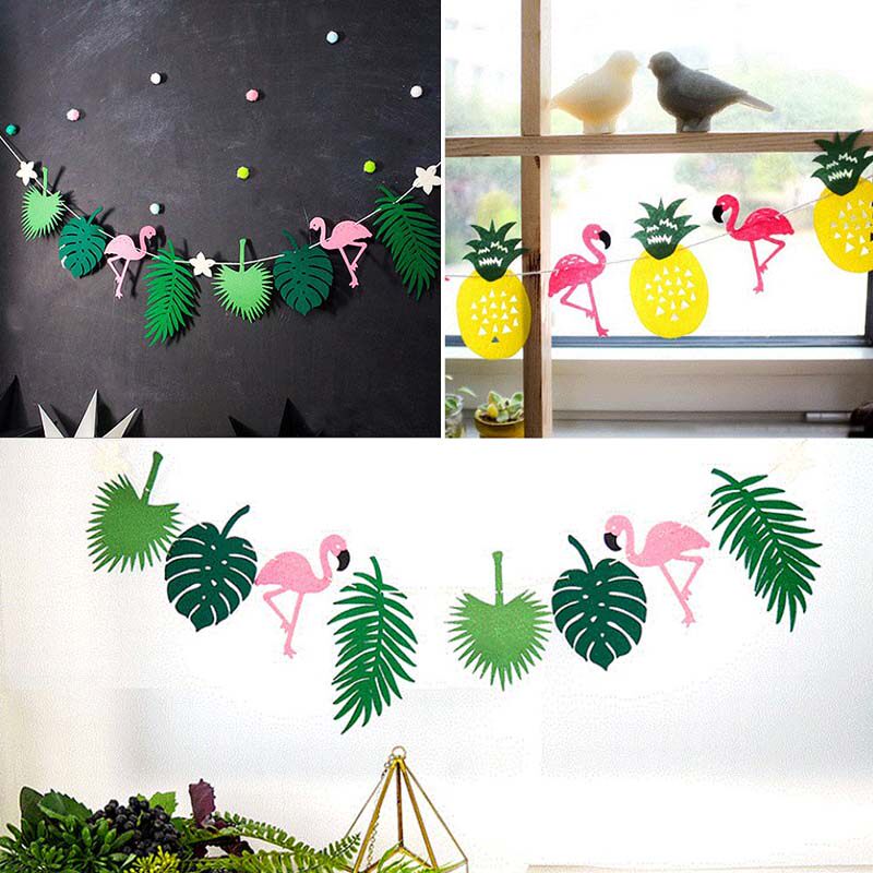 Supermarket shopping mall theme activities wall creative hanging kindergarten classroom National Day flamingo cartoon animal pull flag
