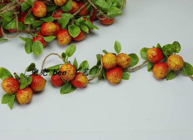 Simulation lychee string simulation lychee simulation fruit product model simulation fruit prop decoration furnishing-Taobao