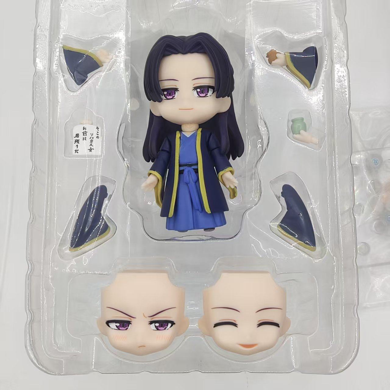 Fan-made The Apothecary Diaries Jinshi figure accessory tray with two alternate face plates and hands