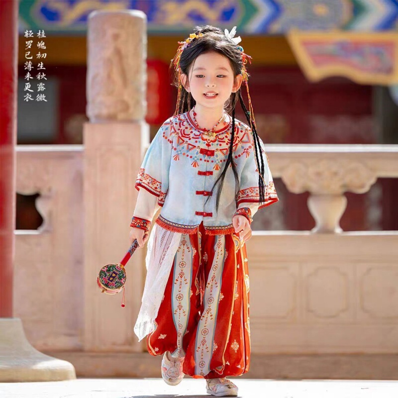 Children's Hanfu 2026 New Spring and Summer Super Fairy-Like Ancient Costume Exotic Style Double-Breasted Shirt for Girls Ethnic Style Dance Performance Clothing Children's Hanfu 2026 New Spring and Summer Super Fairy-Like Ancient Costume Exotic Style Double-Breasted Shirt for Girls Ethnic Style Dance Performance Clothing