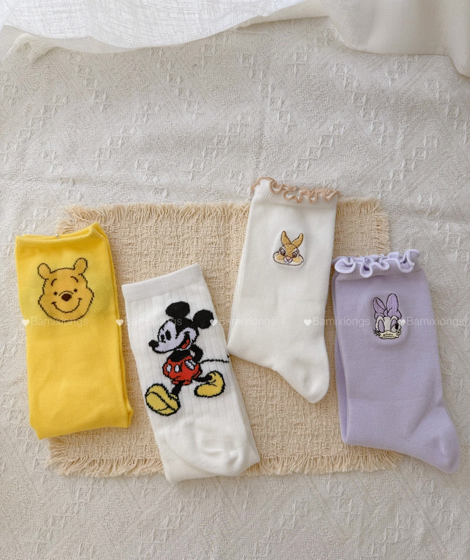 Free Shipping on Socks over 39 Yuan in the Store. In-Stock Items Shipped Immediately. Women's Mickey, Winnie, Daisy, Bonnie Rabbit Mid-Calf Socks